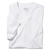 Ragman | T-Shirt Doppelpack, Baumwolle | V-Ausschnitt | Farbe wei