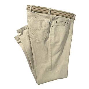 5-pocket Elastic Kurzleib Jeans | Farbe natur