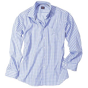 Button Down Hemd Bgelfrei | Farbe blau Karo