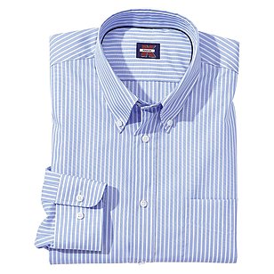 Button Down Hemd Bgelfrei | Farbe blau Streifen