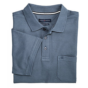 Casa Moda | Polohemd Premium Cotton | Farbe rauchblau