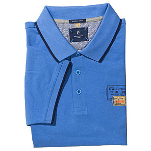 Pierre Cardin | Polo Shirt mit Knpfen | Halbarm, Premium Cotton | Farbe royal