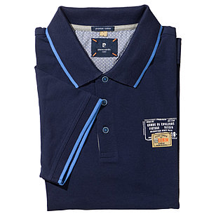 Pierre Cardin | Polo Shirt mit Knpfen | Halbarm, Premium Cotton | Farbe blau