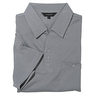 Polo Hemd mit elastischem Bund bgelfrei | Farbe grau