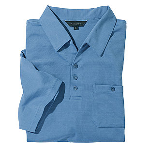 Polo Hemd mit Bund bgelfrei | Farbe jeans