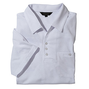Polo Hemd mit elastischem Bund bgelfrei | Farbe wei