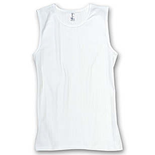 Comazo | Shirt ohne Arm | Tank Top | Elastische Baumwolle | Wei