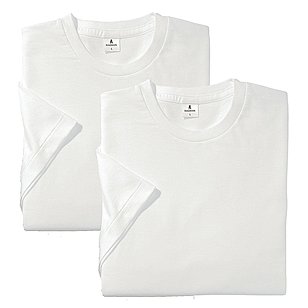 Ragman | T-Shirt Doppelpack, Baumwolle | Rundhals | Farbe wei