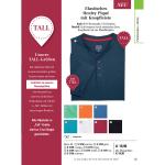 Elastisches Henley Pique mit Knopfleiste