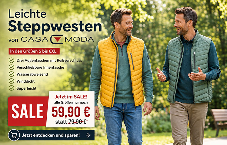 Zeitlose Herrenmode mit Preisvorteil