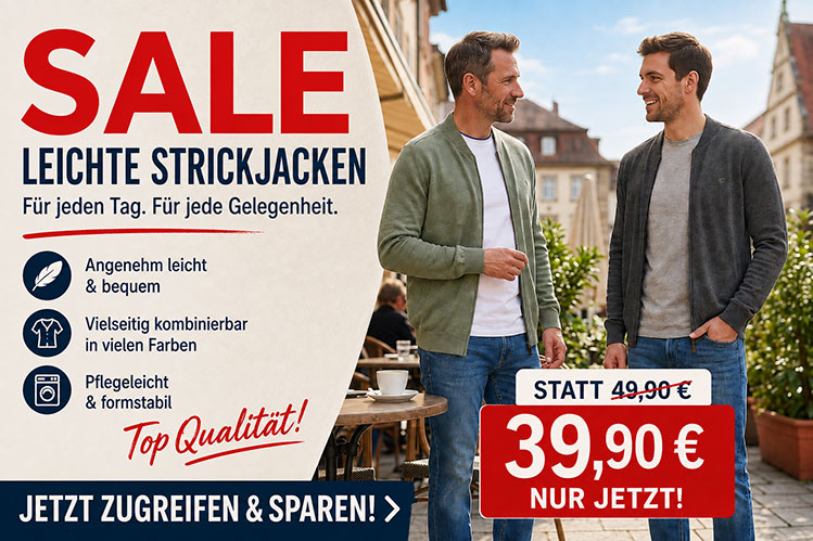 Zeitlose Herrenmode mit Preisvorteil