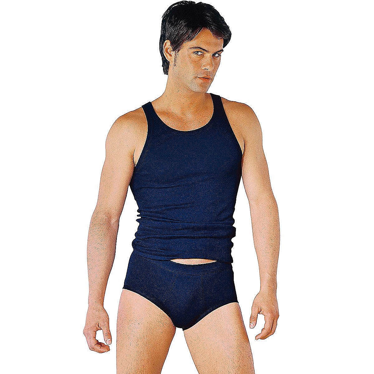 Conta Slip mit Eingriff Reine Baumwolle Marine Größenspezialist