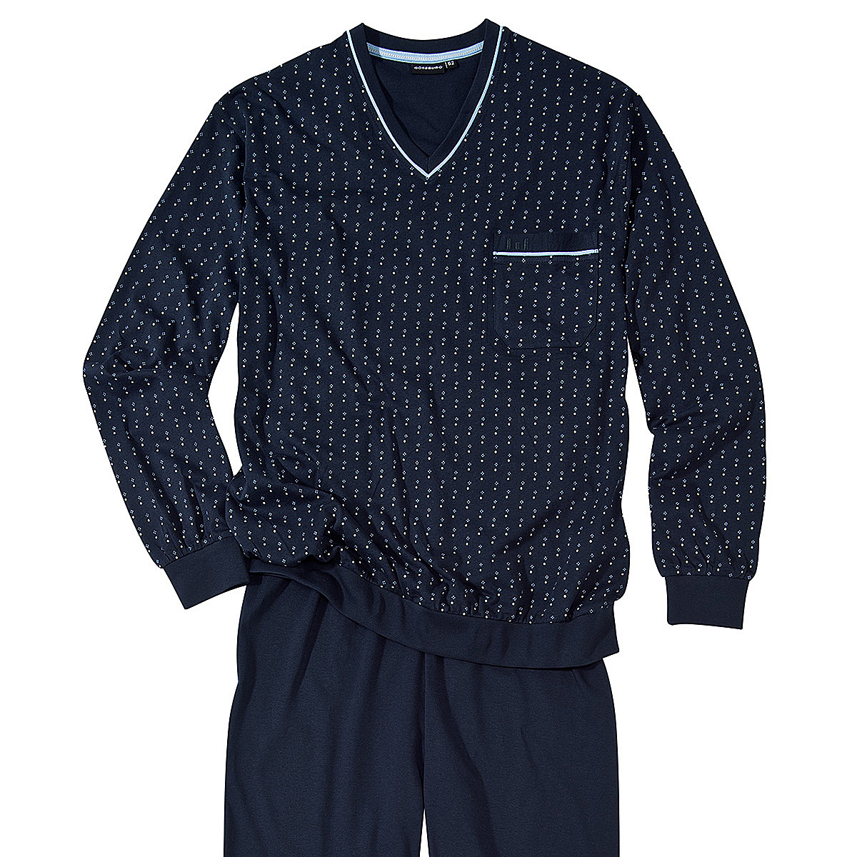 Götzburg gestreepte pyjama met boorden | Gratis verzending vanaf 40