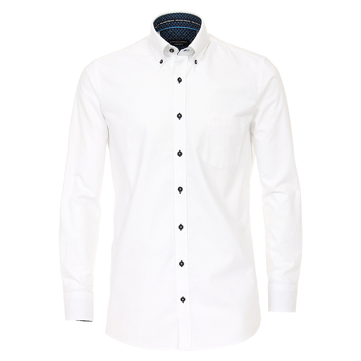 Casa Moda LangarmHemd ButtondownKragen Baumwolle Oxford Weiß Größenspezialist