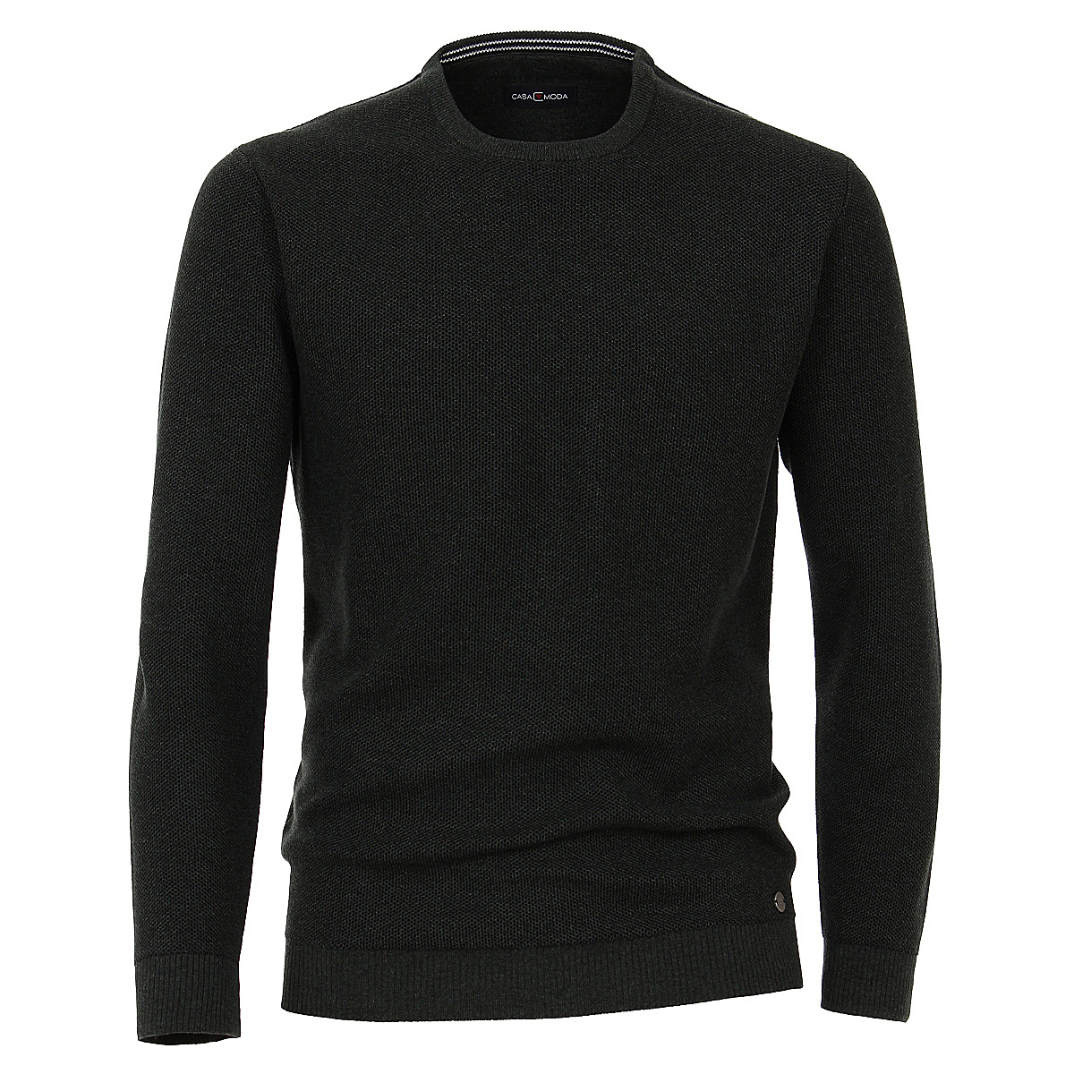 Casa Moda | Rundhals Pullover | Baumwolle mit Wabenstruktur | Farbe