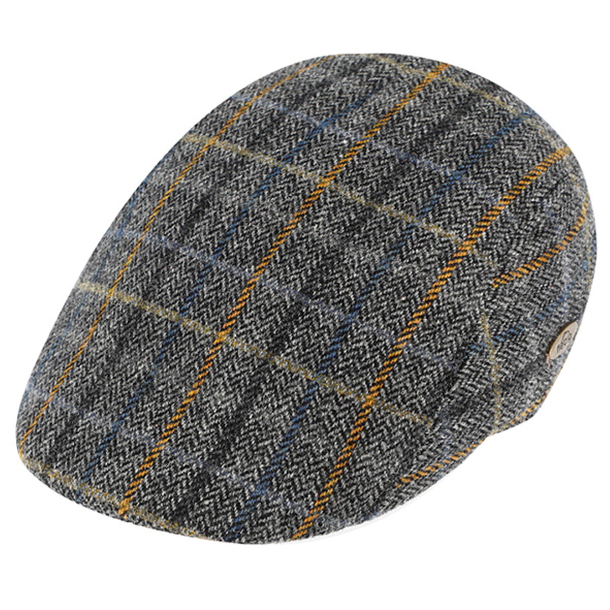 Fiebig Flatcap In Lino Con Cuciture A Contrasto, Verde Oliva – Cappello Gatsby Made In Italy