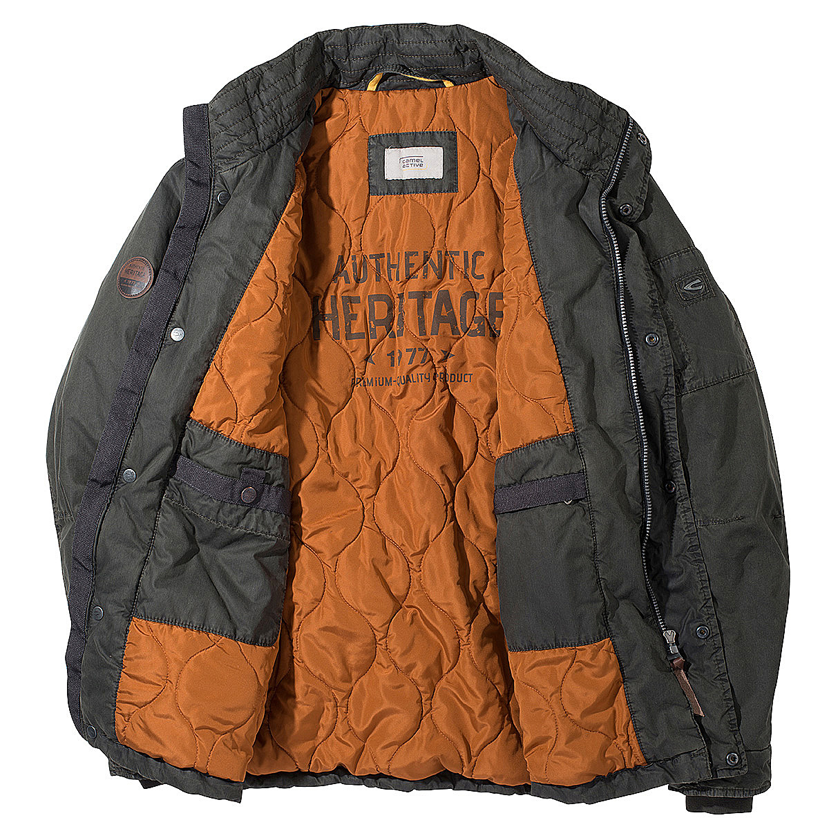 Camel active WinterJacke mit Baumwolle Farbe schlamm