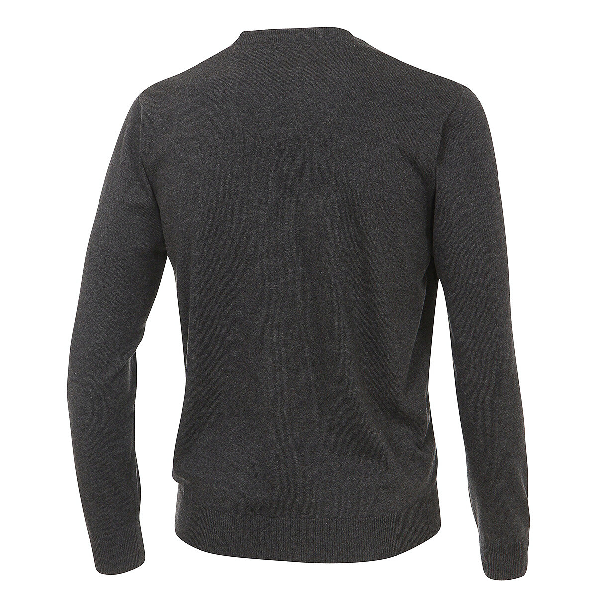 Redmond | Pullover Baumwolle | V-Ausschnitt | Schwarz