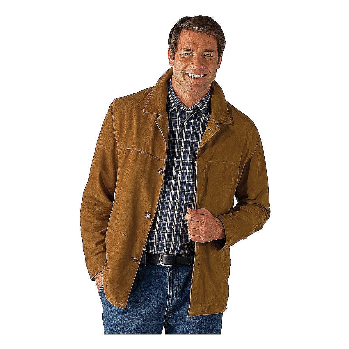Trapper | Veloursleder Hemdjacke echtes Ziegenvelour ...
