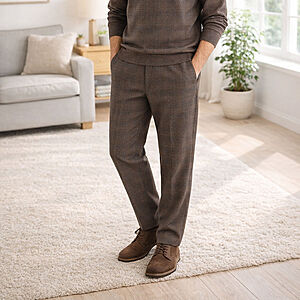 Glencheck Hose | Farbe braun