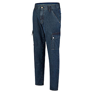Club of Comfort | Modische Cargo-Hose in markanter Denim-Struktur | High Stretch-Qualitt