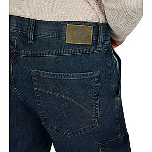 Club of Comfort | Modische Cargo-Hose in markanter Denim-Struktur | High Stretch-Qualitt