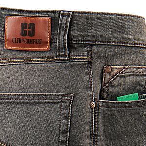 Club of Comfort | Highstretch Denim | 5-pocket Jeans | Kurzleib | Braun