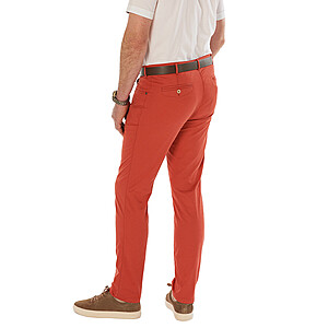 Luigi Morini | Sommerleichte High-Stretch Baumwoll-Hose | Rot