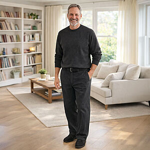 Vielseitige und elastische Baumwollhose Farbe grau