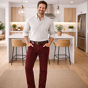 Club of Comfort | Feincord Jeans | five pocket Form | Farbe rot