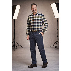 Club of Comfort | Modische Mikrostruktur-Hose im aktuellen Wool-Look mit Thermolite�-W�rmeisolierung | Blau