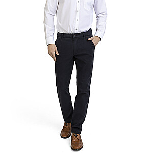 Club of Comfort | Noble Baumwoll-Chinos | Flat Front | Dunkelblau