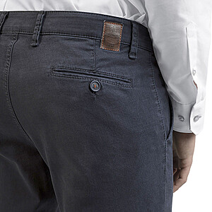 Club of Comfort | Noble Baumwoll-Chinos | Flat Front | Dunkelblau