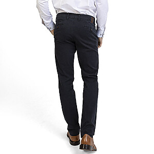 Club of Comfort | Noble Baumwoll-Chinos | Flat Front | Dunkelblau