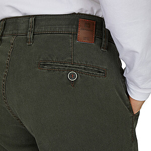 Club of Comfort | Noble Baumwoll-Chinos | Flat Front | Grn