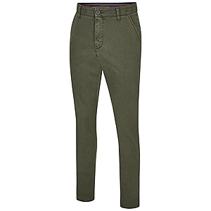 Club of Comfort | Noble Baumwoll-Chinos | Flat Front | Grn