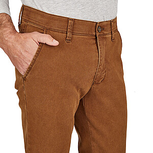 Club of Comfort | Noble Baumwoll-Chinos | Flat Front | Cognac