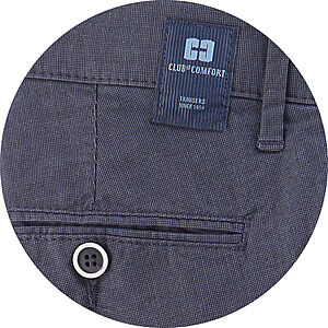 Club of Comfort | Hose Mikro-Struktur im Wool-Look | Blau