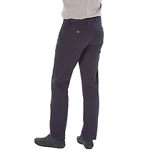 Club of Comfort | Pima-Cotton-Hose | Leicht-Gabardine | Mit kurzer Leibhhe | Marine