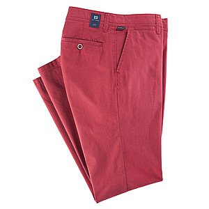 Club of Comfort | Pima-Cotton-Hose | Leicht-Gabardine | Mit kurzer Leibhhe | Rot