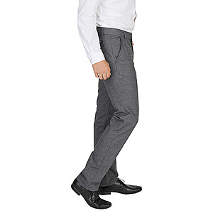 Club of Comfort | Mnner-Hose in moderner Wool-Optik | Grau strukturiert