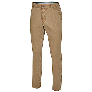 Club of Comfort | Chinos Flat Front | Baumwoll-Gabardine | Dunkelbeige