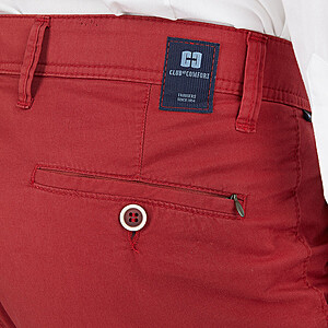 Club of Comfort | Pima-Cotton-Hose | Leicht-Gabardine Cold Black Ausrstung | Rot