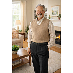 B�gelfreie pflegeleichte Allround Hose | Dehnbund mit elastischem G�rtel | Farbe schwarz