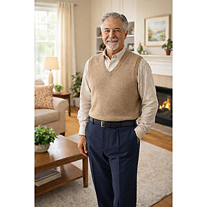 B�gelfreie pflegeleichte Allround Hose | Dehnbund mit elastischem G�rtel | Farbe marine