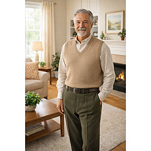 B�gelfreie pflegeleichte Allround Hose | Dehnbund mit elastischem G�rtel | Farbe oliv