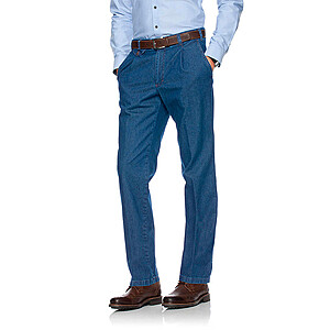 Eurex by Brax | Bundfalten-Jeans | Kurze Leibhhe | Mit Uhrtasche | Blau