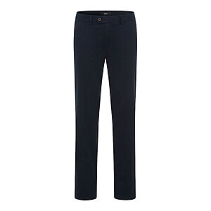 Eurex | Flat-Front-Hose mit Bestformer Bund | Baumwollhose | Kurze Leibhhe | Marine