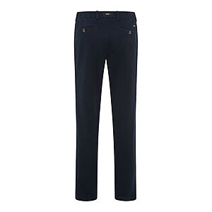 Eurex | Flat-Front-Hose mit Bestformer Bund | Baumwollhose | Kurze Leibhhe | Marine