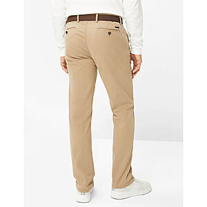 Eurex | Flat-Front-Hose mit Bestformer Bund | Baumwollhose | Kurze Leibhhe | Beige